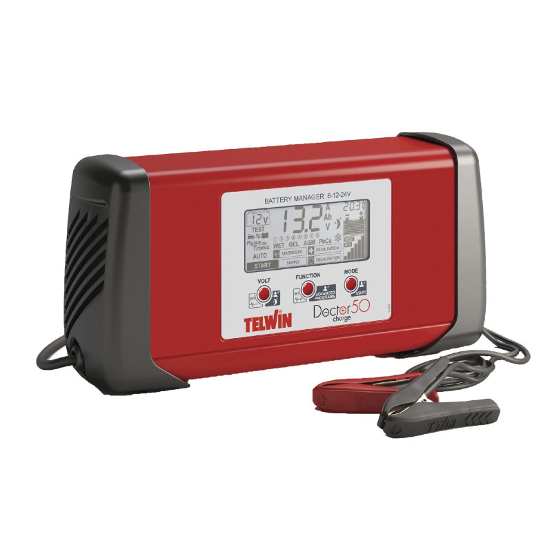 Chargeur Telwin 'Doctor Charge 50' (6-12-24V / 40/40/20A) | Diag-Auto